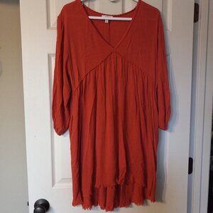 Umgee Women's Size Medium Salmon Dress